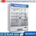 Refrigerador de puerta transparente vertical de calidad superior para exhibición de bebidas